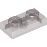 Lego destička 1x2, průhledná černá (4173662, 6001197, 6240219)
